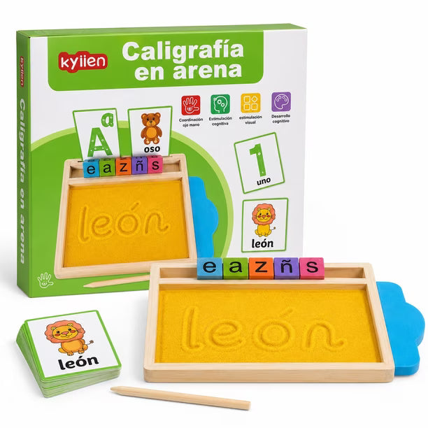 Juego de Caligrafía Sensorial en Arena