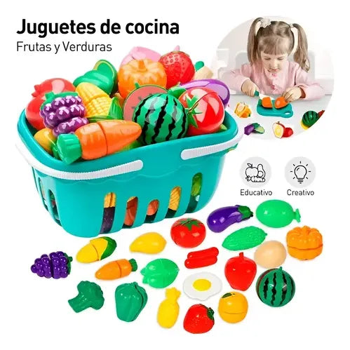 Set de Frutas y Verduras para Cortar con velcro