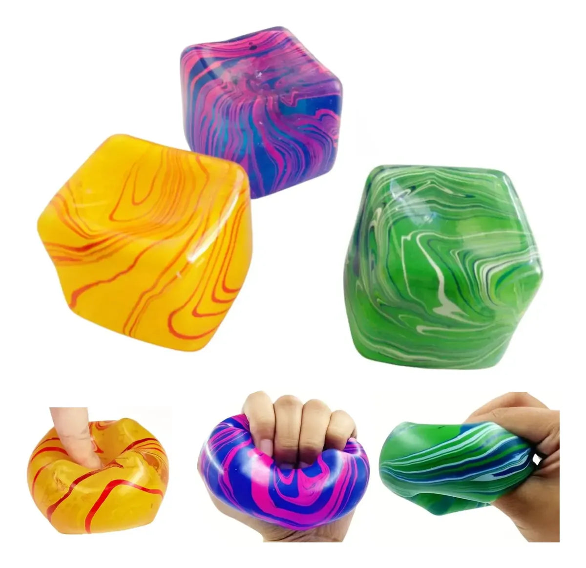 Cubo Sensorial Grande Antiestrés de Silicona Squishy