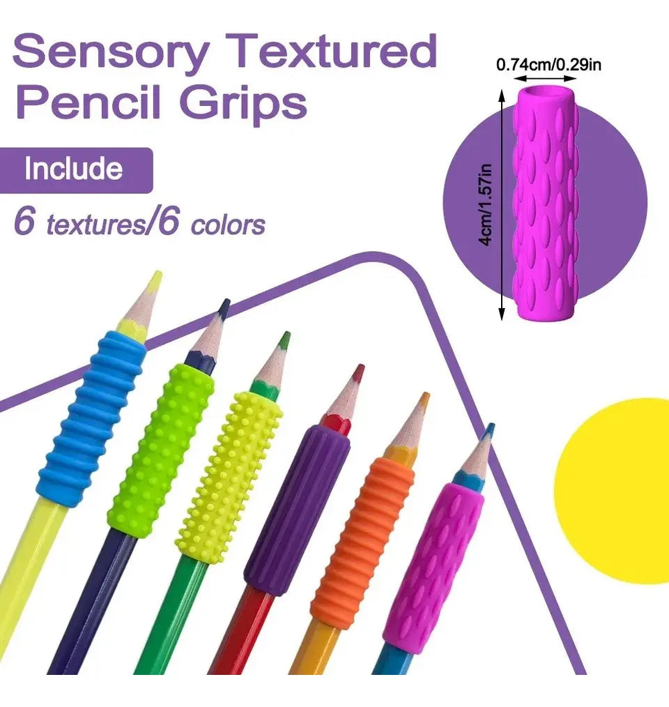 Set de grips de lápices con texturas