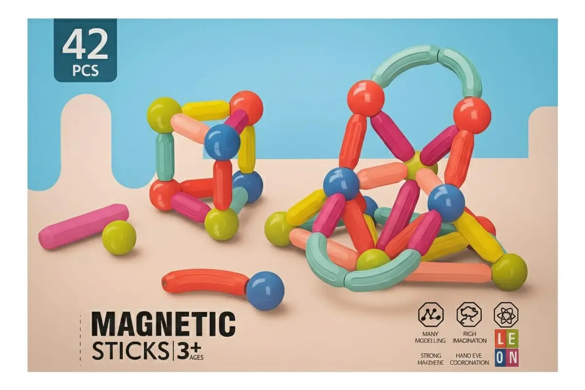 Set de Construcción Magnético 42 Piezas