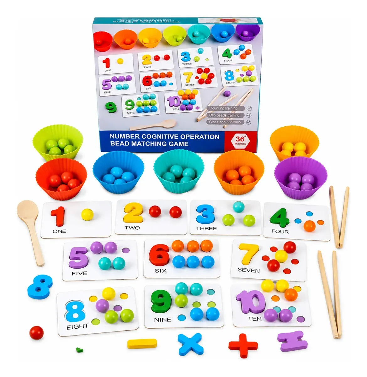 Juego Didáctico de Conteo y Clasificación con Bolitas
