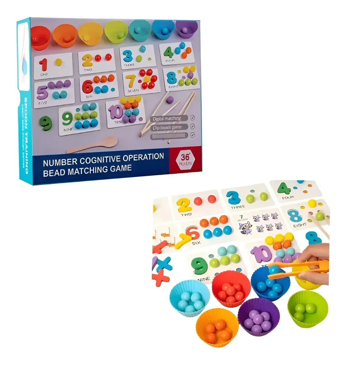 Juego Didáctico de Conteo y Clasificación con Bolitas