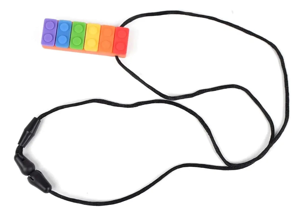 Collar Sensorial Masticable Tipo Bloques | Regulación Oral y Antiestrés | Dureza nivel 2