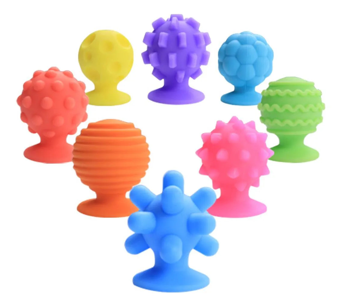 Set de pelotas texturizadas con ventosas