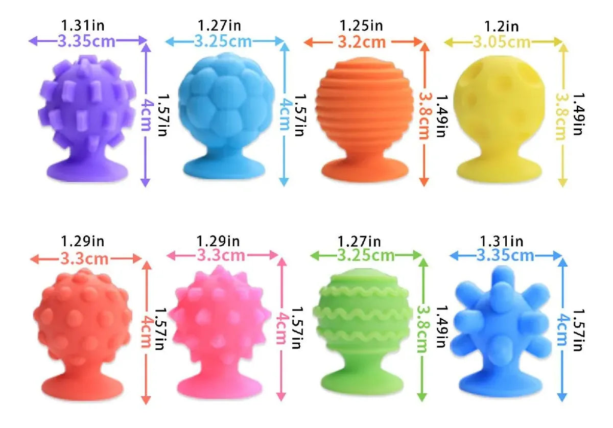 Set de pelotas texturizadas con ventosas
