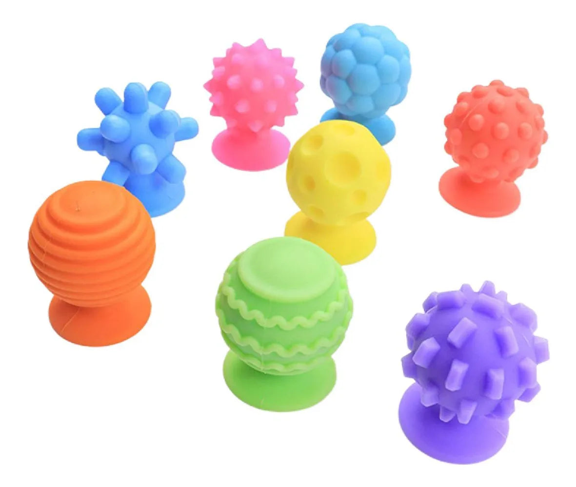 Set de pelotas texturizadas con ventosas
