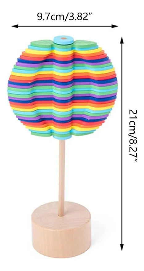 Piruleta Giratoria de Madera