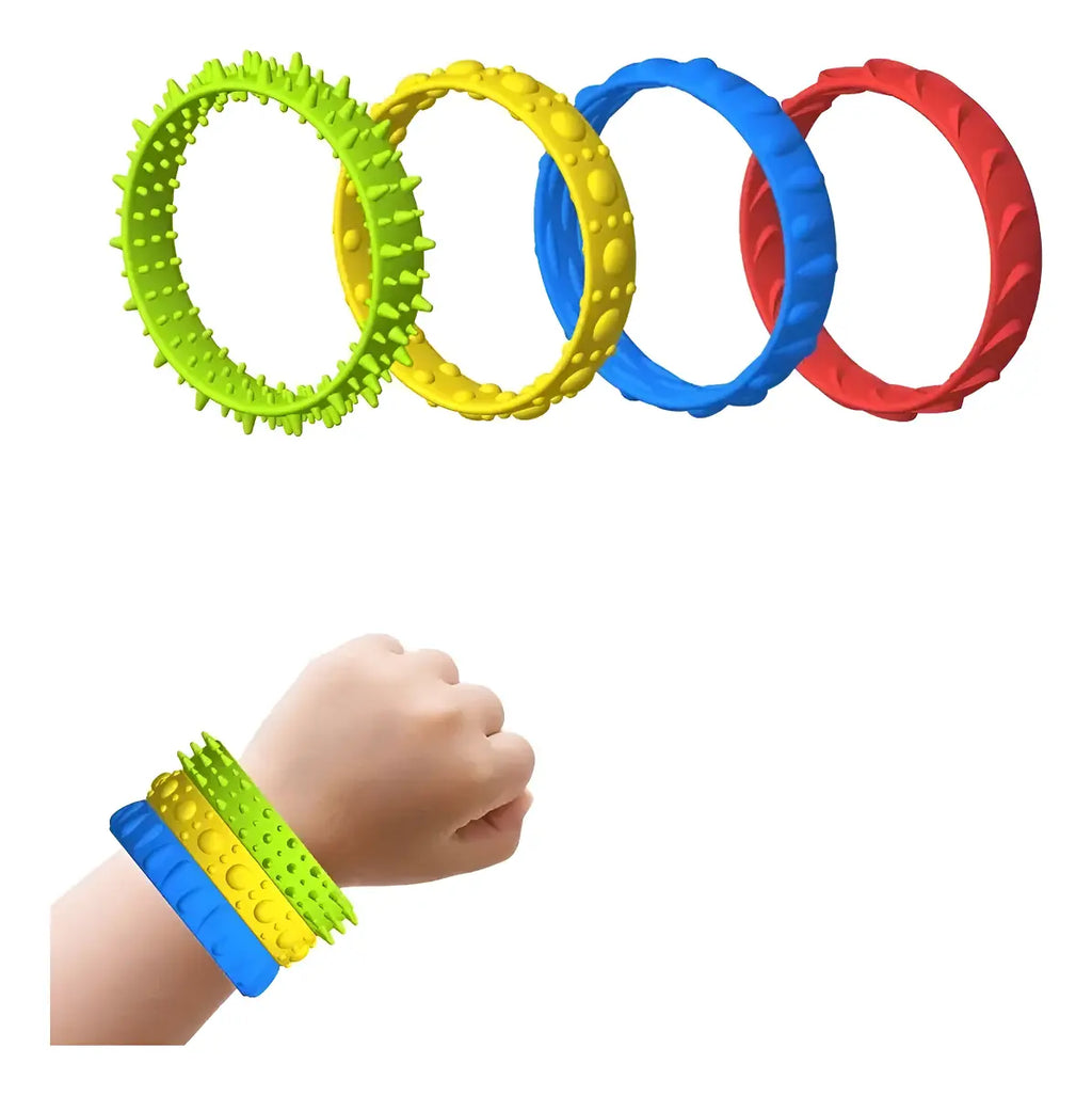 Pack 4 Pulseras Brazalete Textura Sensorial