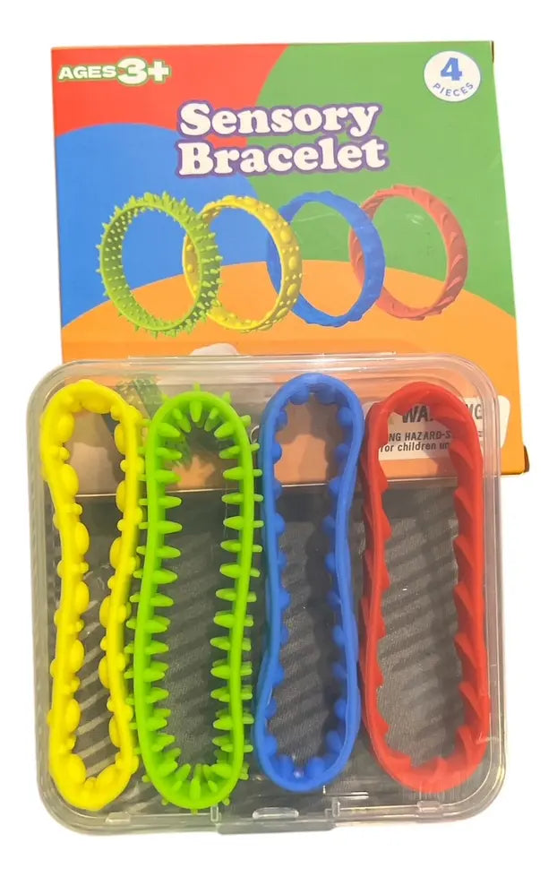 Pack 4 Pulseras Brazalete Textura Sensorial