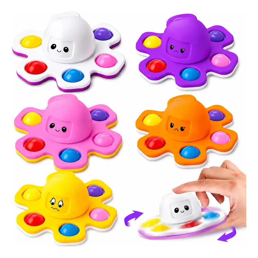 Pulpo Sensorial Pop It con Caras