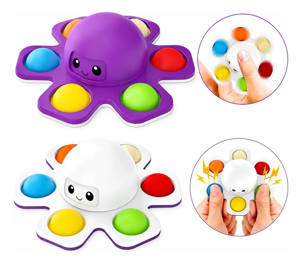 Pulpo Sensorial Pop It con Caras