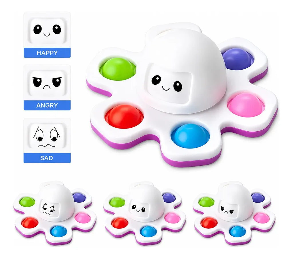 Pulpo Sensorial Pop It con Caras