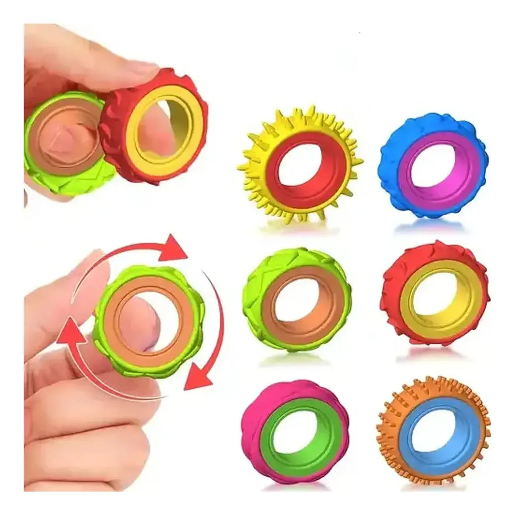 Set de Anillos Giratorios Sensoriales con Texturas