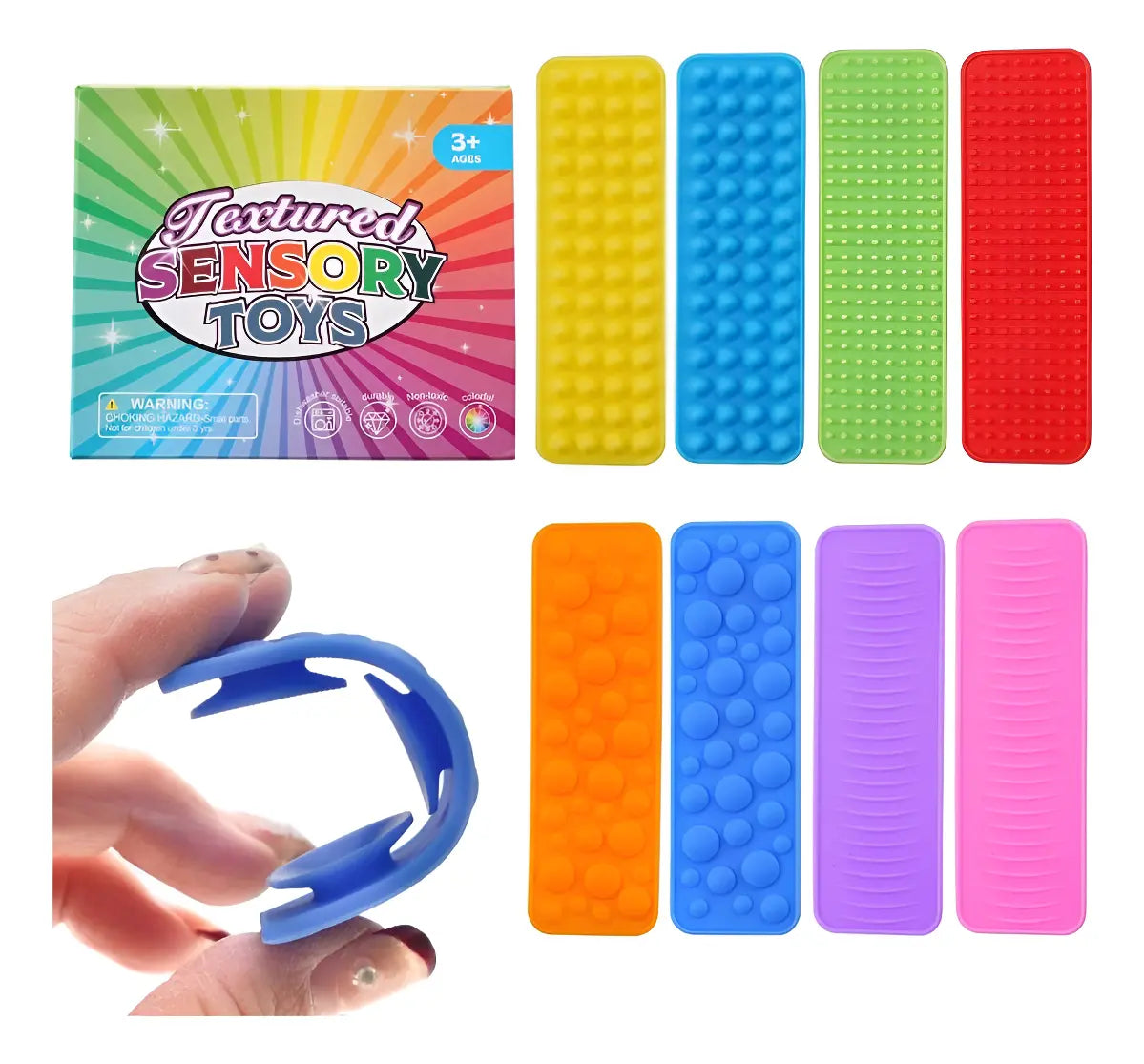 Tira Sensorial Texturizada De Silicona con ventosas