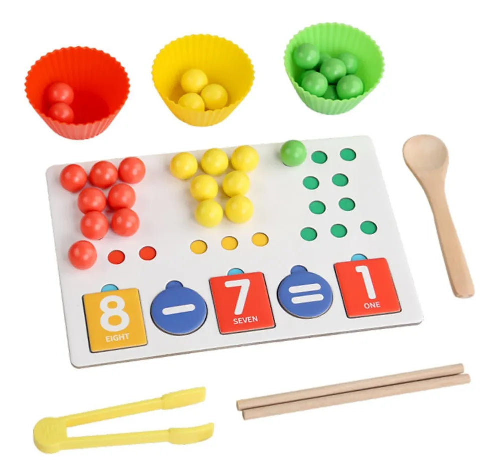 Set de Clasificación y Conteo Montessori con Suma y Resta